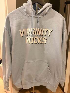 Danny Duncan Virginity Rocks Hoodie Size M Light Blue